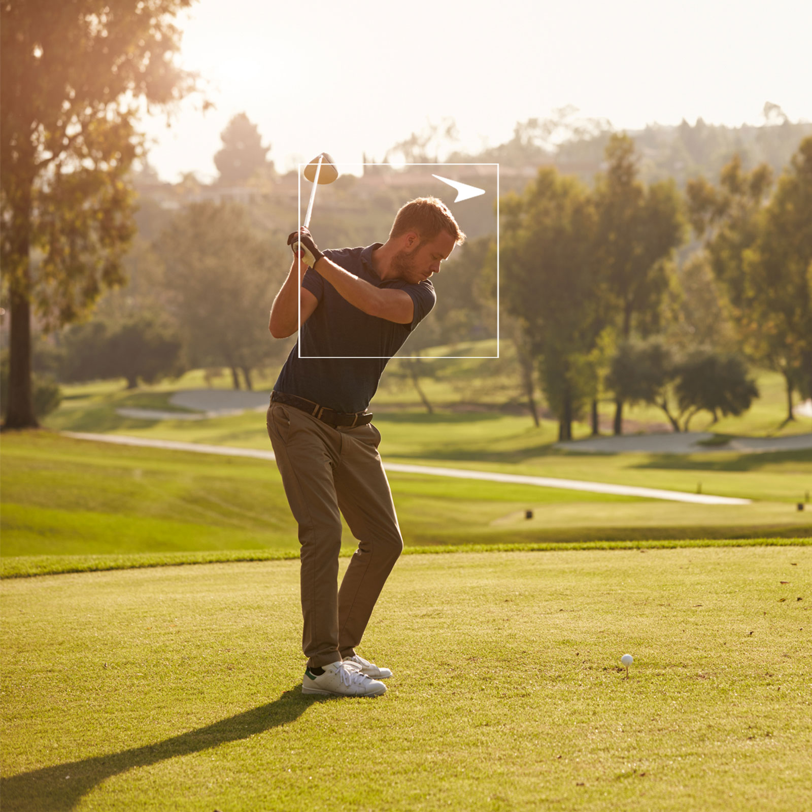 Man golfing