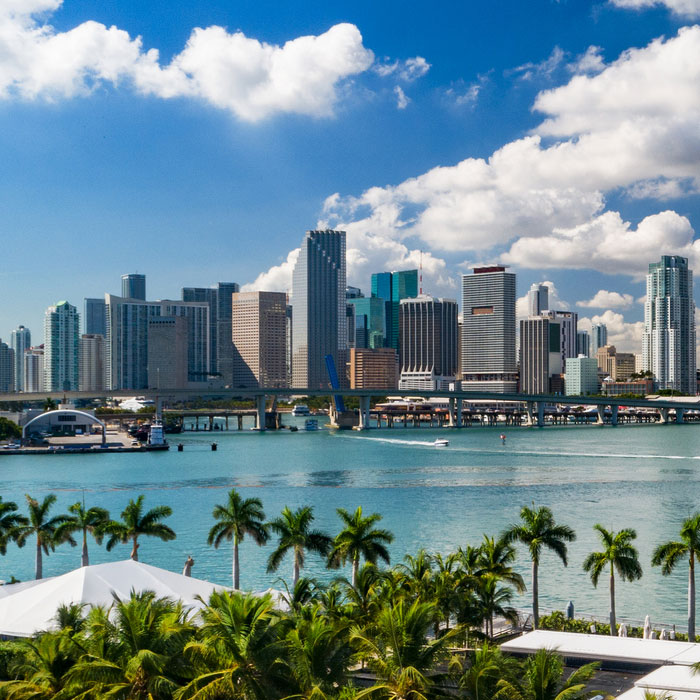 Miami waterfront and skyline