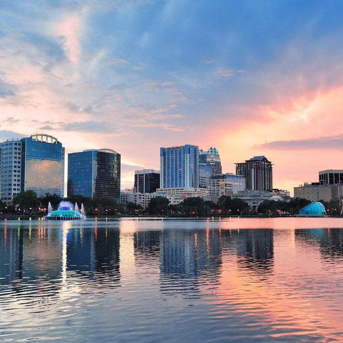 Orlando waterfront and skyline