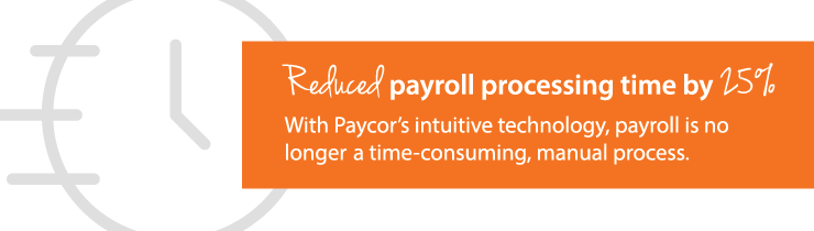 reduction in payroll processing time