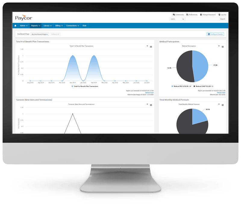 hr benefits plans dashboard screenshot