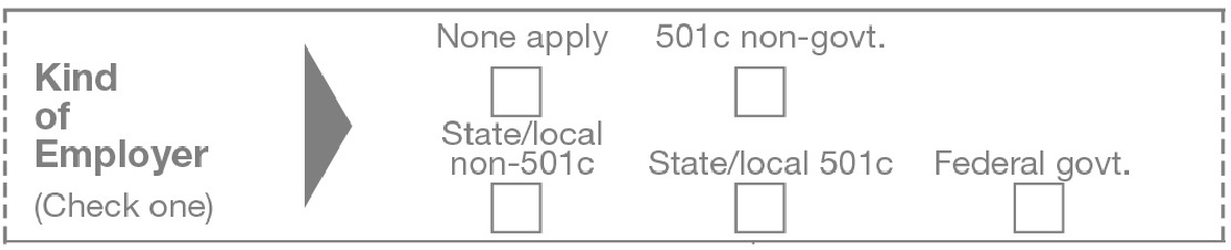W2 Box B Kind of Employer
