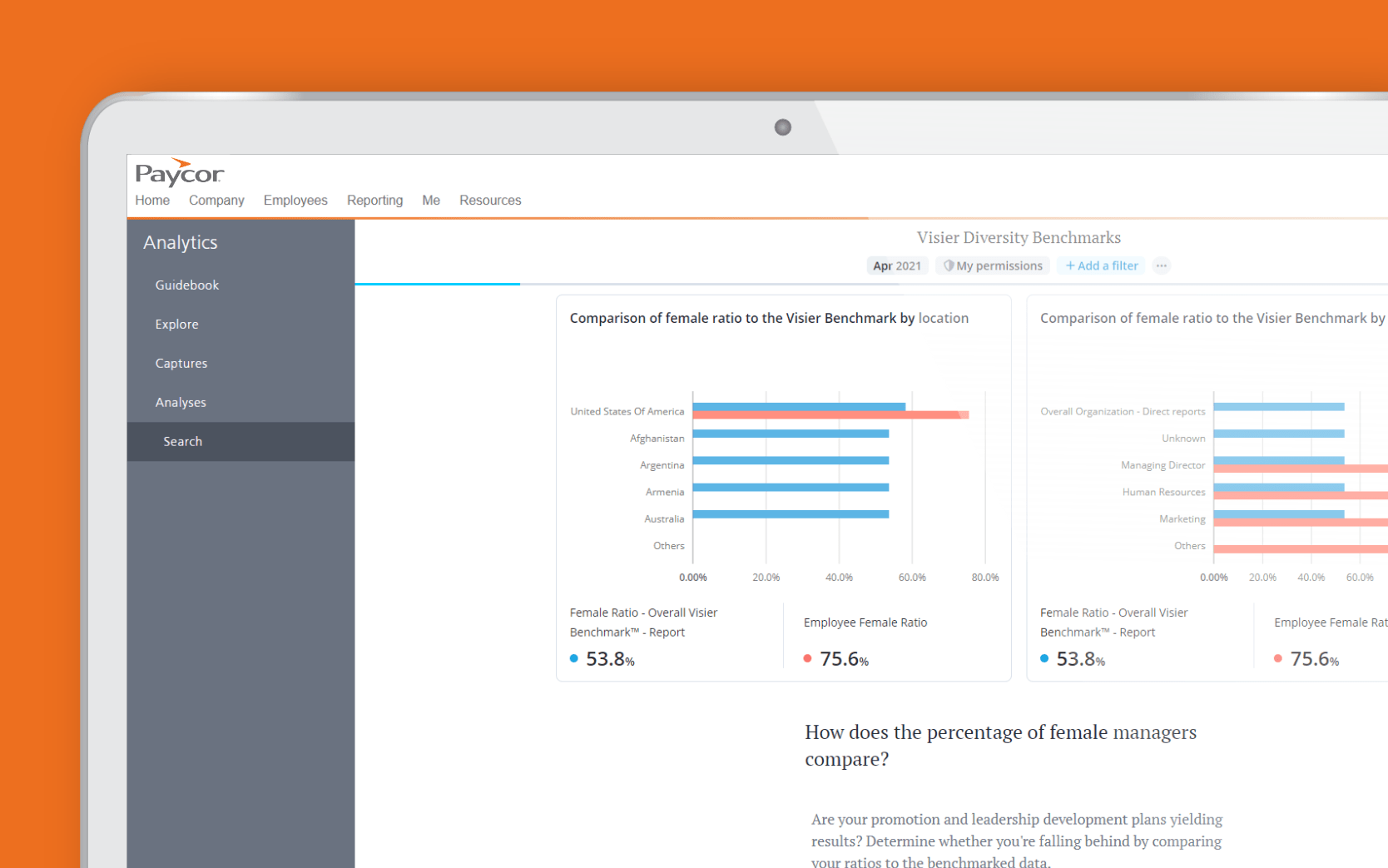 dei benchmarking data screenshot