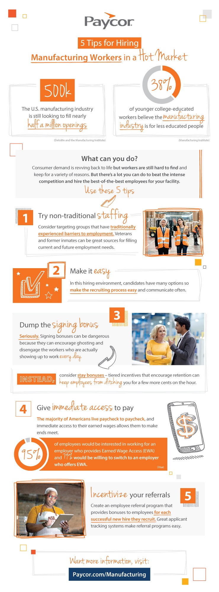 5 Tips for Hiring Manufacturing Workers in a Hot Market Infographic