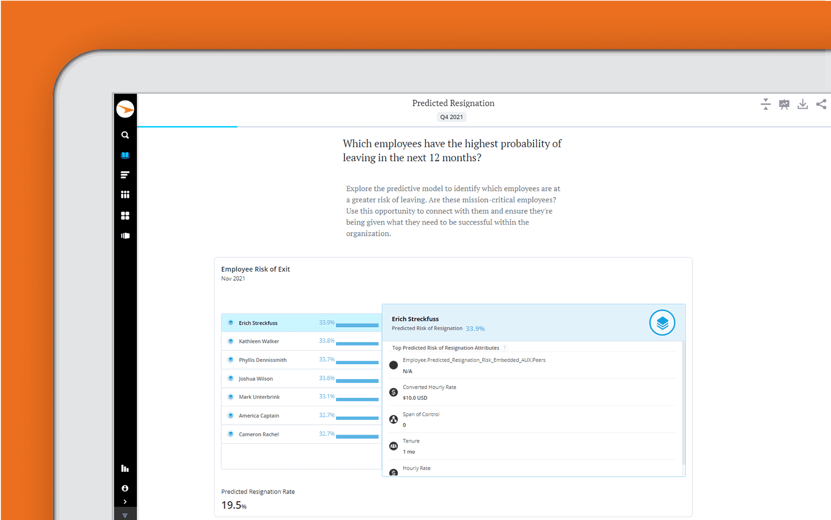 Paycor screenshot predictive resignations analytics