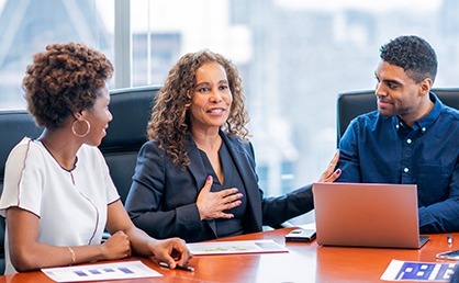 group of people in a meeting