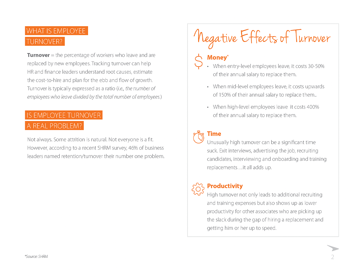 Negative efforts of turnover