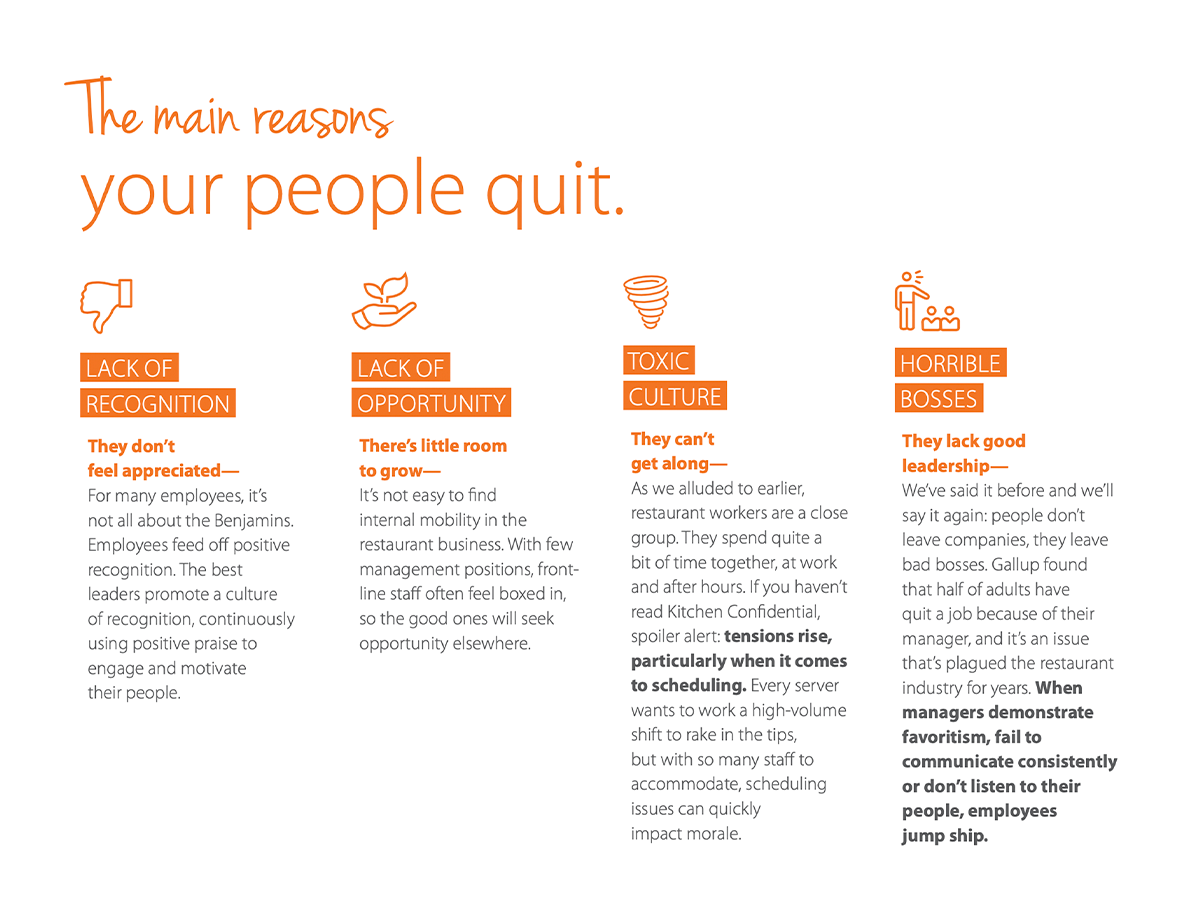 The main reasons your people quit