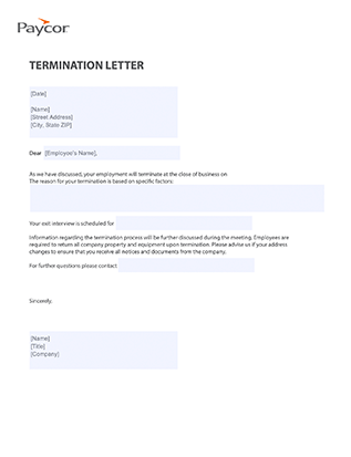 Termination Letter