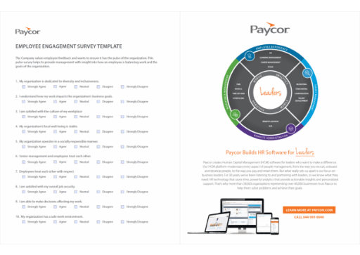paycor employee engagement survey inside preview