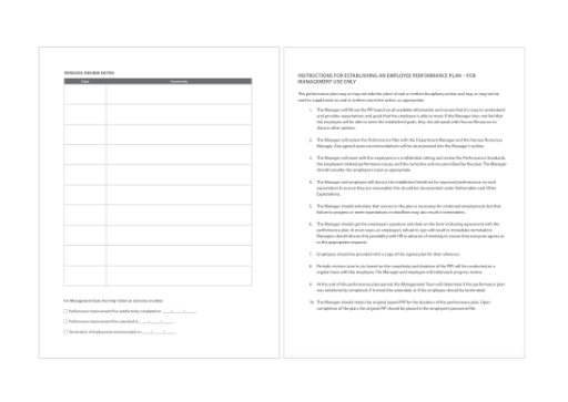 Performance Action Plan Template Lovely Employee Performance