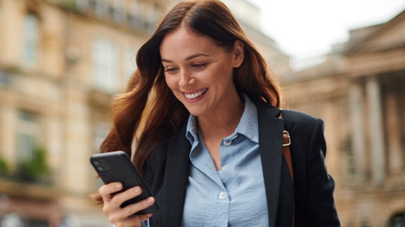 women working from cell phone