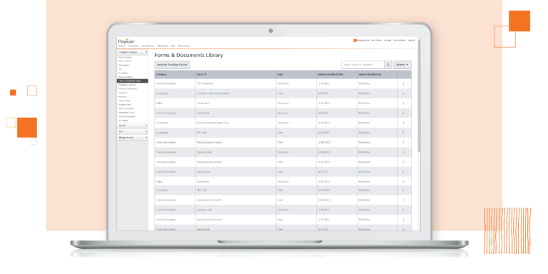 Paycor Unified System Dashboard