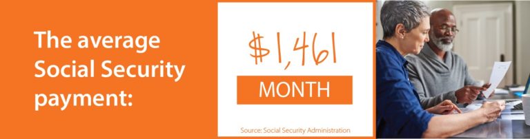 average social security $1461 per month