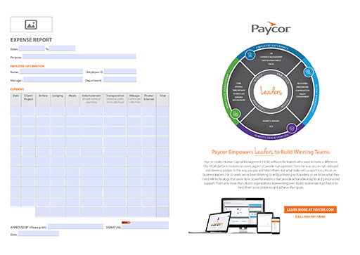 expense report template