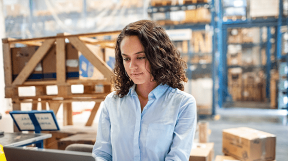 lady working