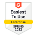 G2 Easiest to Use Enterprise Spring 2022 Badge