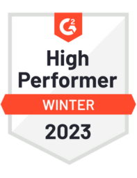 g2 high performer winter 2023 badge