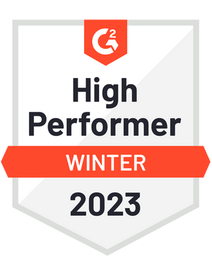 G2 High Performer 2023 Winter winner
