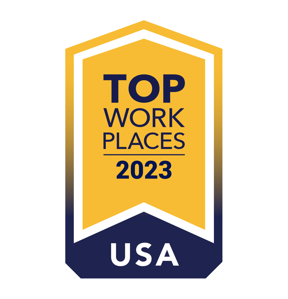 Top Work Places 2023 USA badge