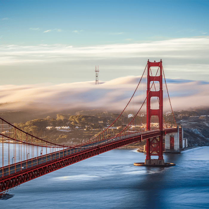 Golden Gate Bridge aerial view