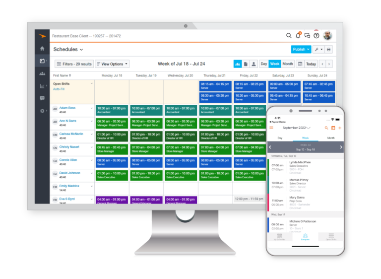 Paycor's Scheduling App Available on Computers and Phones