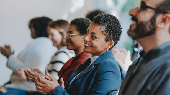 divers audience attending a diversity training event