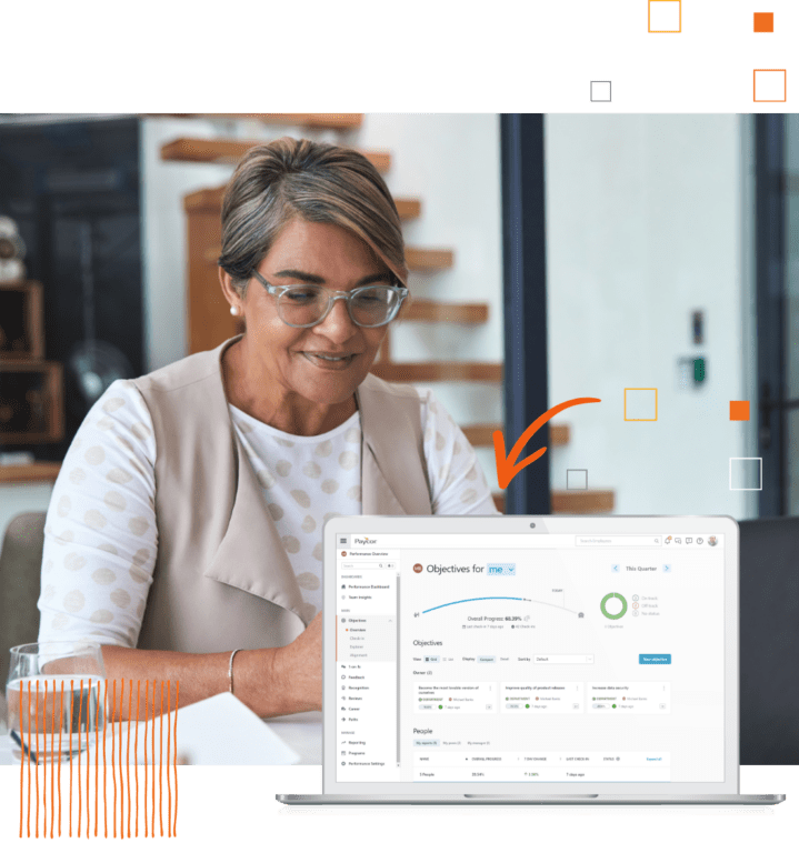 Paycor's Talent Development example and woman smiling
