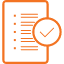 orange icon checklist