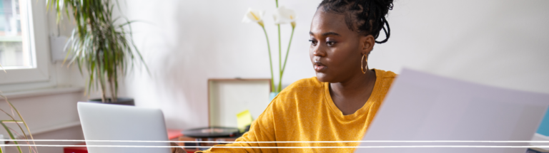 woman-in-yellow-working