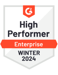 G2 Badge Enterprise High Performer Winter 2024