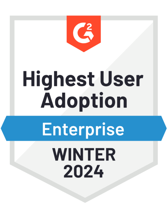 G2 Winter 2024 Highest User Adoption Enterprise