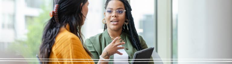 women-discussing-work