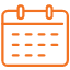 orange icon of calendar