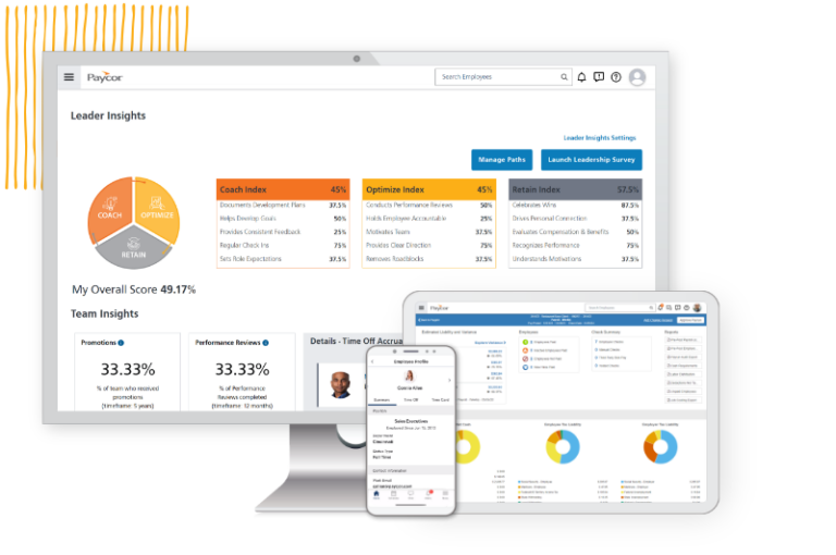 Paycor's HR and Payroll products on various devices