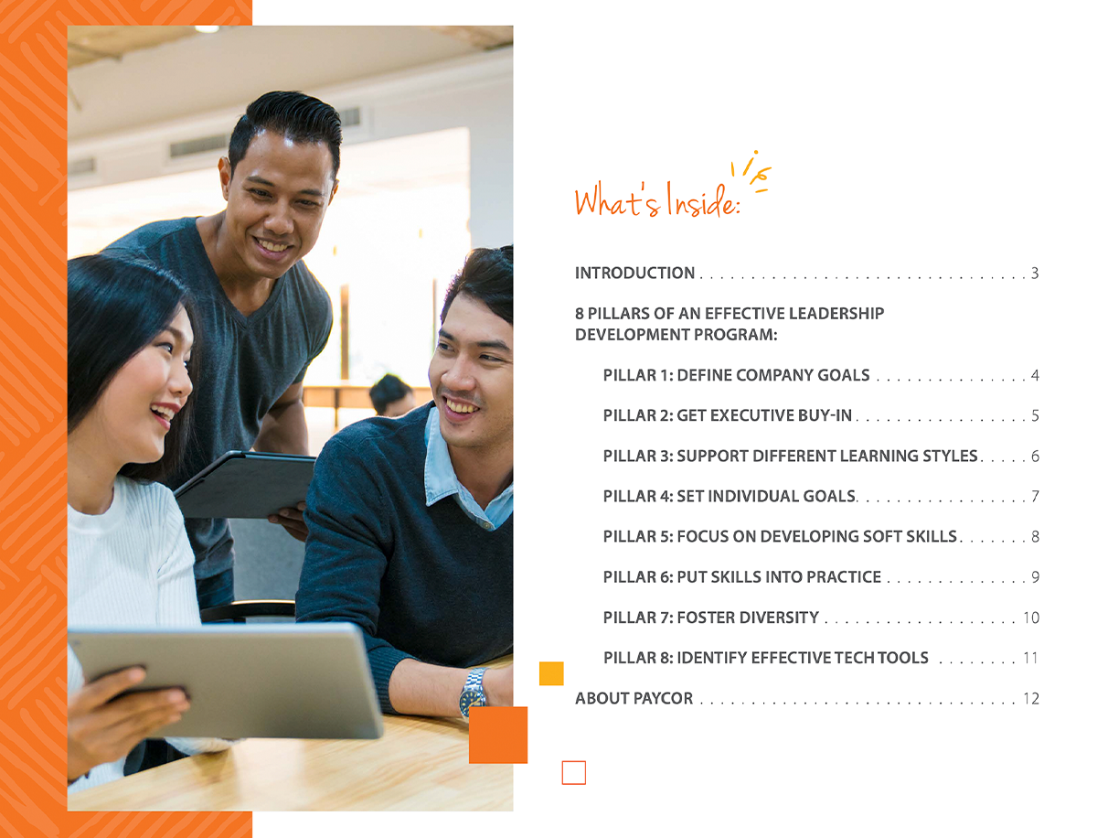 table of contents of the 