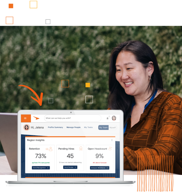 woman using intelligent hcm