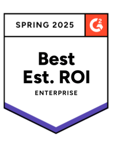 G2 Best ROI Badge Spring 2025