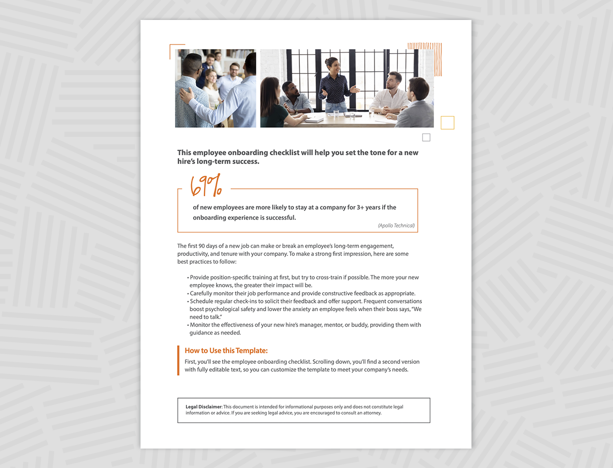 preview image of onboarding checklist