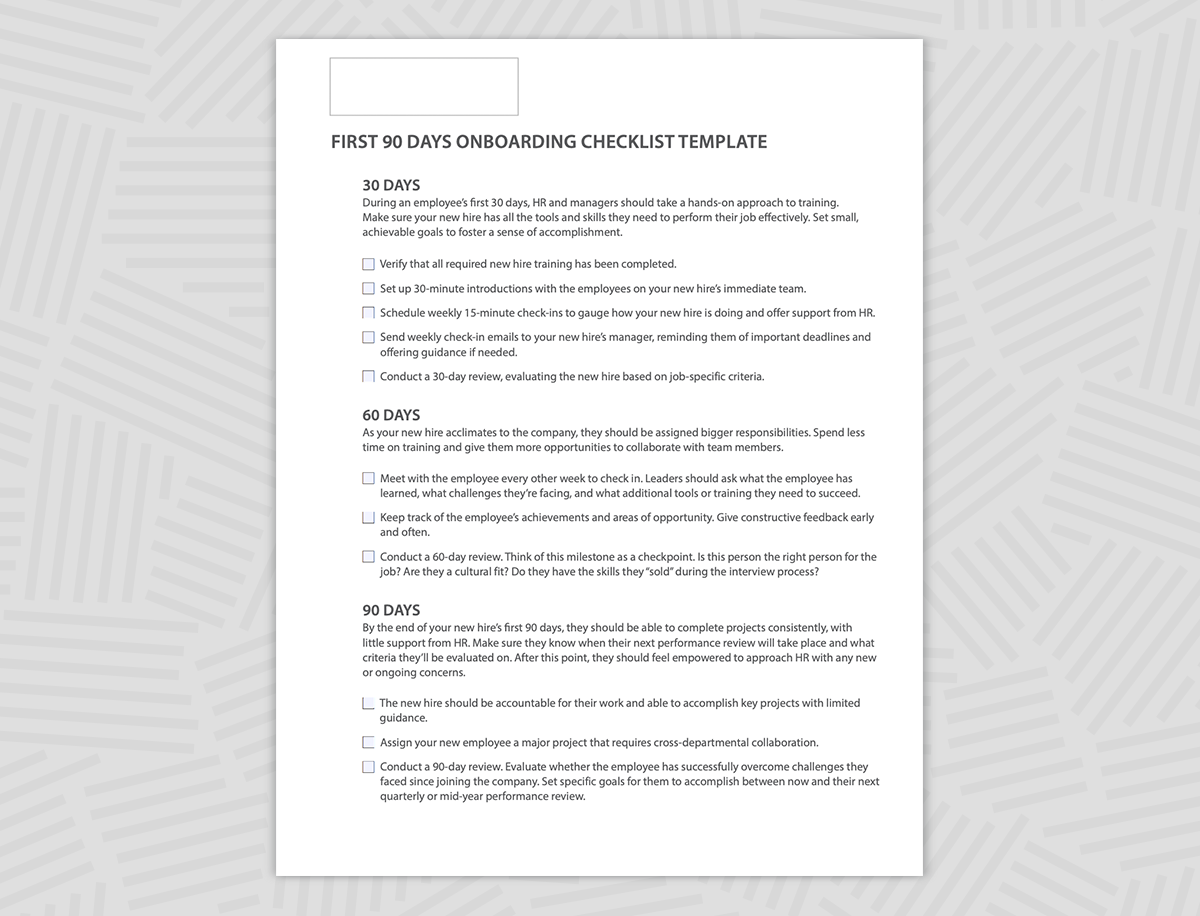 preview of onbording checklist items