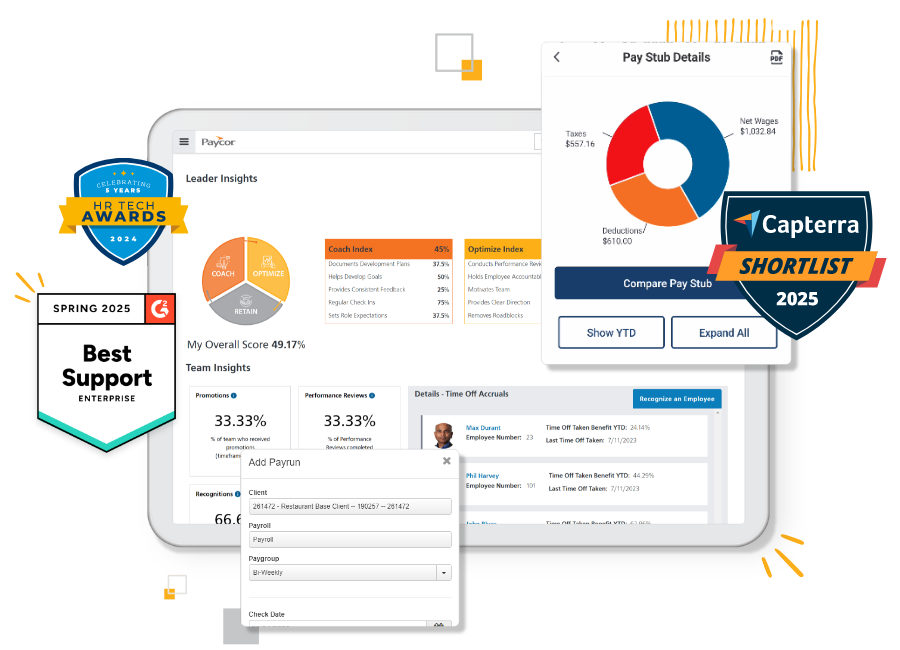 Paycor product and awards