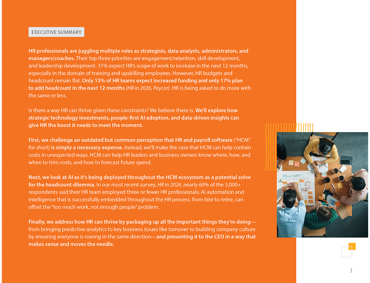 introduction page of the How HR can Thrive document