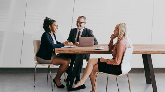 new employee going through the hiring process