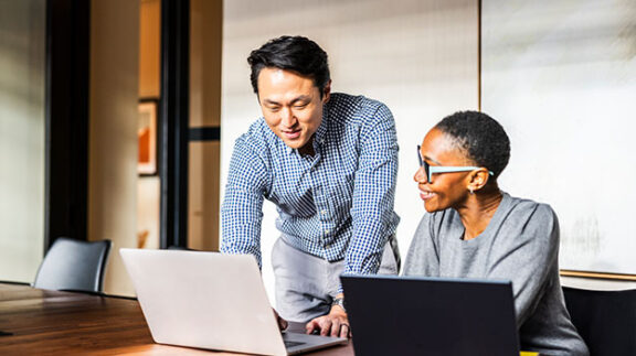 employees using HR software features