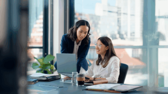 two employees using enterprise onboarding software