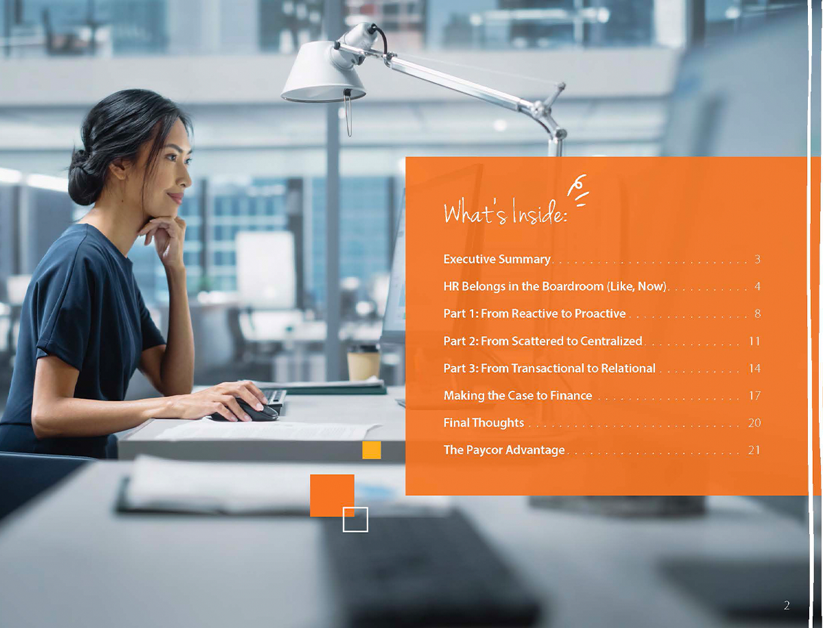 table of contents of the 