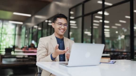 an employee participating in employee engagement activities