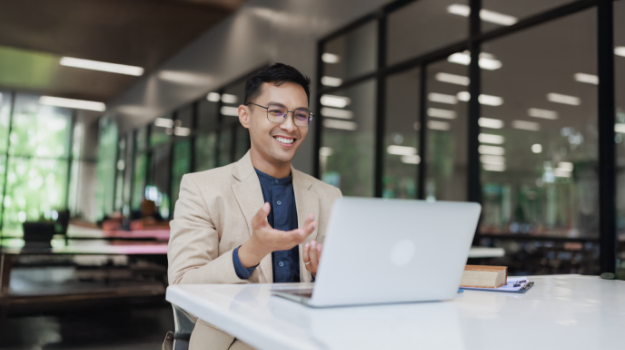 an employee participating in employee engagement activities