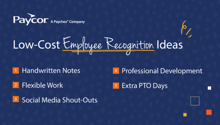 list of low-cost employee recognition ideas